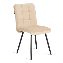 Стул обеденный Medeo, велюр, 47х56х89, молочный/черный, (Porsche 2)
