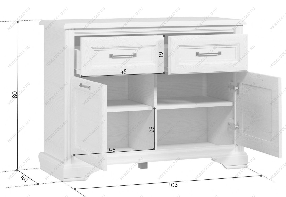 Тумба Стилиус KOM2D2S/80 (Лиственница сибирская) | изображение 3