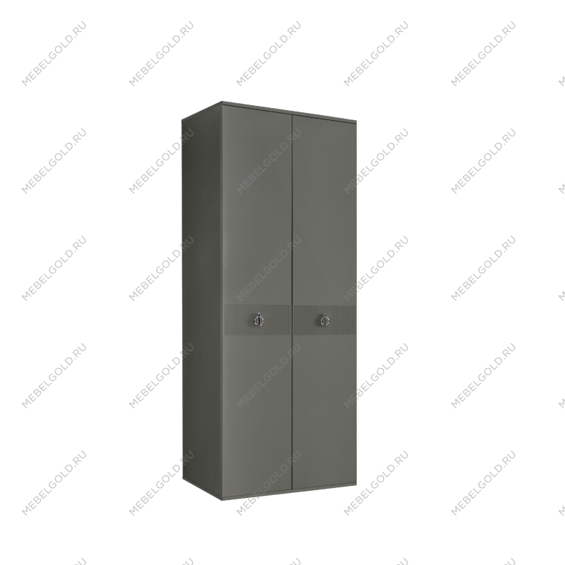 Шкаф 2-х дверный Римини СОЛО (Серый/Серебро) РМШ2/2(s)