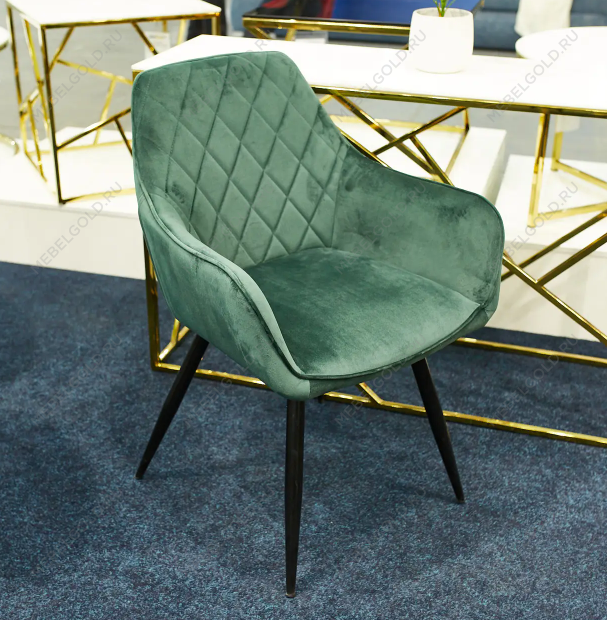 Стул кухонный Signal LINEA Velvet (зеленый/черный мат) | изображение 2
