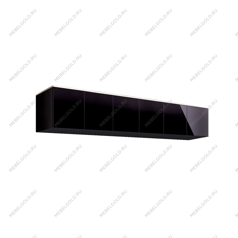 Антресоль для 6-х дверного шкафа Римини (Черный/серебро) РМАН-1(6)