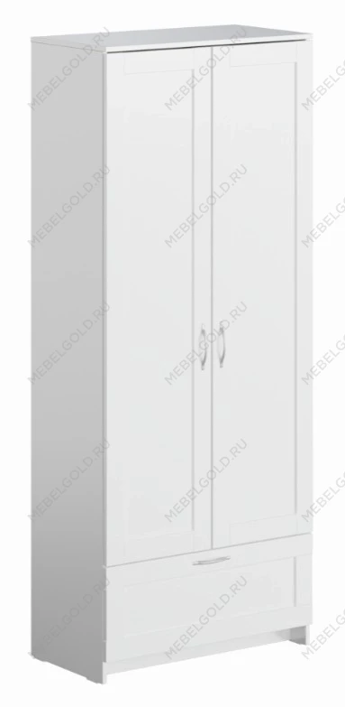 БРИМНЭС / СИРИУС Шкаф ИКЕА / IKEA для одежды 2 двери и 1 ящик белый