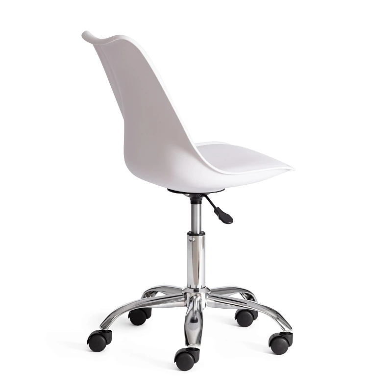 Офисное Компьютерное кресло TULIP (mod.106-1), металл/пластик/PU, 58 x 47 x 97см, White (белый) / Chrome (хром) | изображение 2