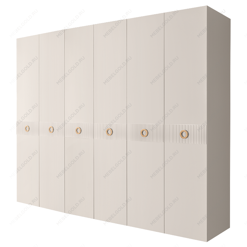 Шкаф 6-ти дв. Bogemia Fillini (Слоновая кость/Золото) БМШ2/6(Fi)