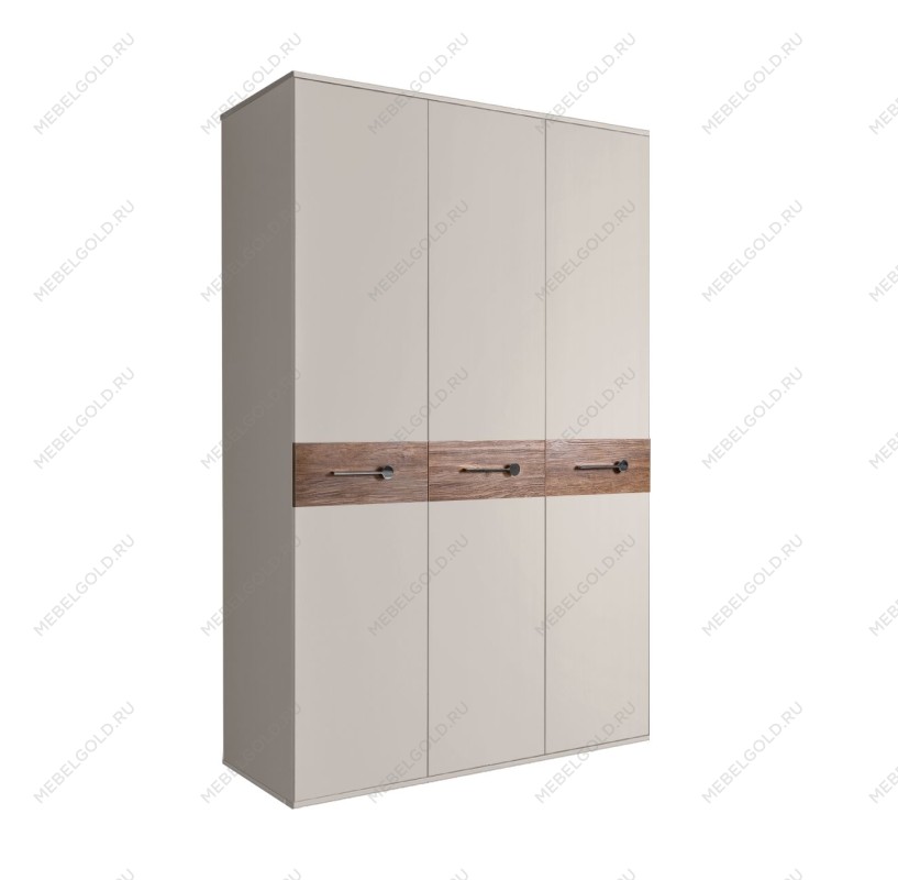 Шкаф 3-х дверный Bogemia Wood Wo (Шелк/Хром) БМШ2/3(Wo)