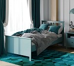 САГА кровать одинарная 90х200 темно-бирюзовая | изображение 4