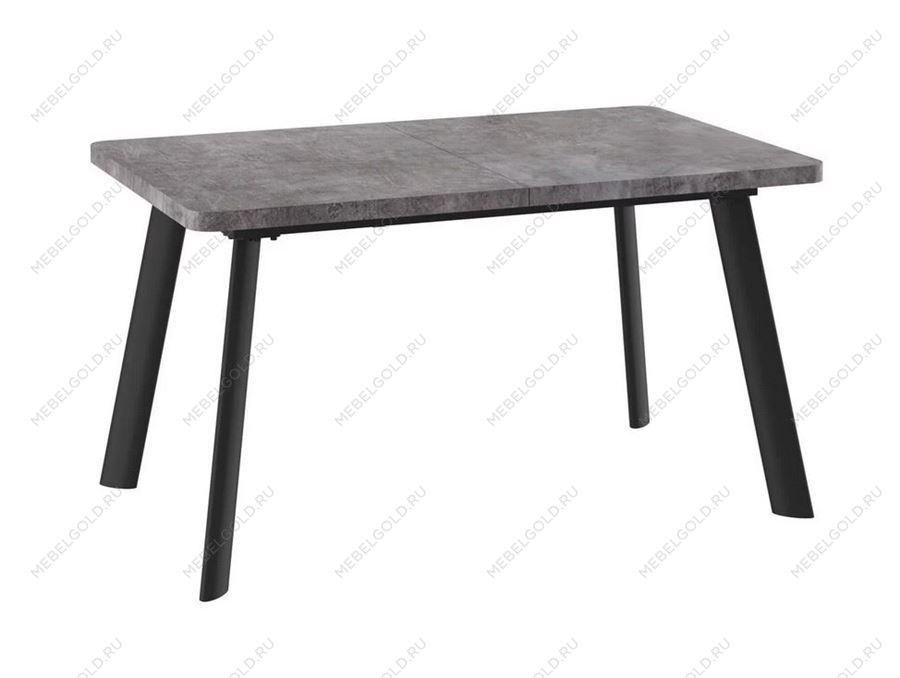 Стол Leon Lux Radial-180 раздвижной (Дымчатая керамика/черный) 180(240)х95