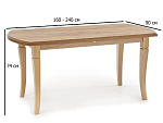 Стол обеденный Halmar FRYDERYK 160/240 раскладной (дуб крафт) | изображение 1