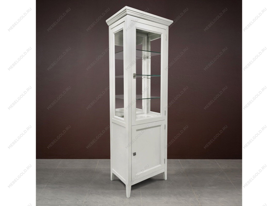 Витрина 1 дверная правая с зеркалом Manhattan (Молочный) | изображение 3