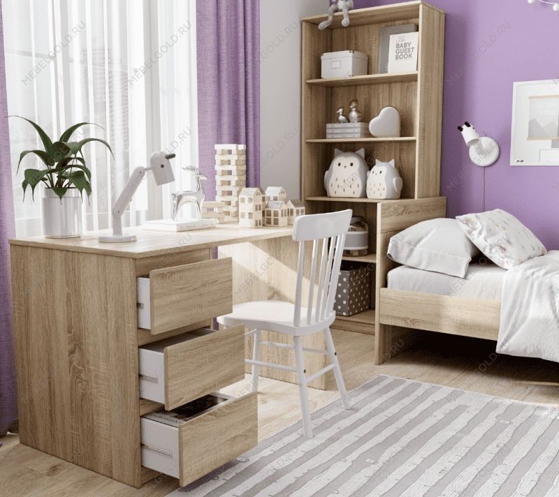 КАСТОР (KULLEN) стол письменный ИКЕА / IKEA 3 ящика 116х65 сонома | изображение 6