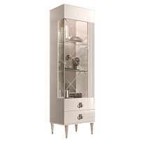 Витрина 1-ств. Римини СОЛО (Бежевый/Серебро) (Правая) РМВ1-1С(s)