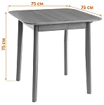 Стол Соната Люкс/Sonata Lux table, 75х75х75 см, массив сосны, антик /графит, 75х75х75 см | изображение 6