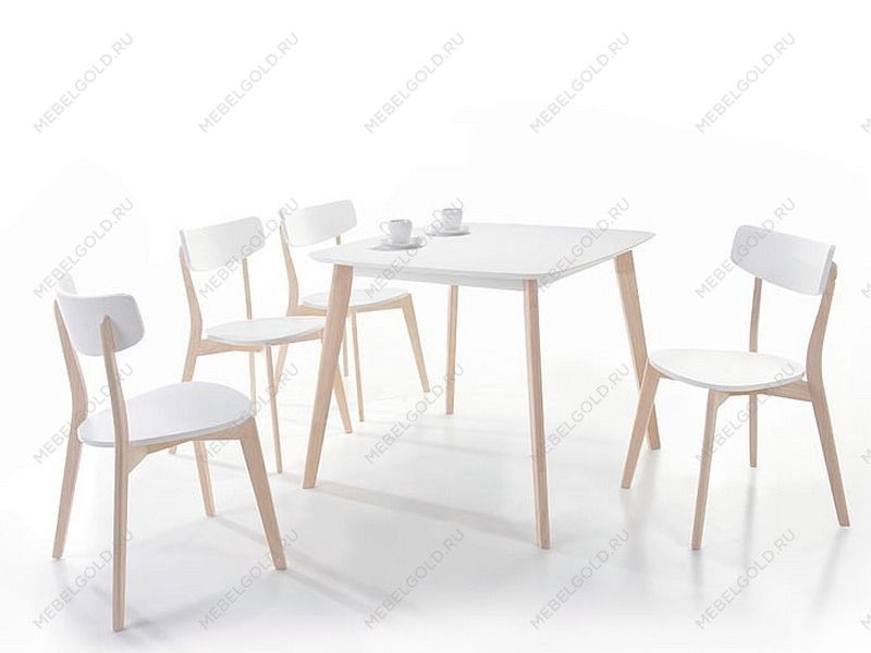 Стол обеденный Signal TIBI 90 (беленый дуб) | изображение 1