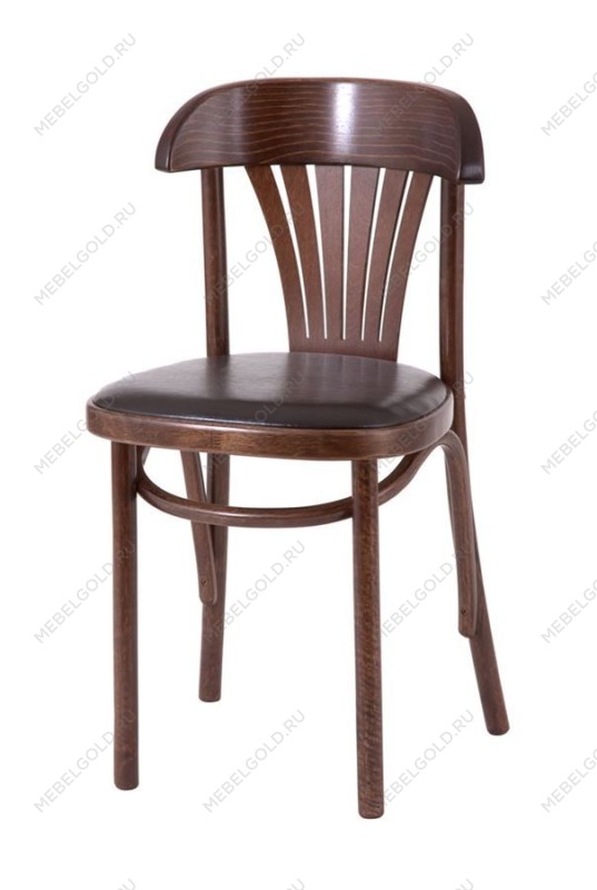 Стул Астра Классик мягкий (Темный тон, экокожа коричневая)