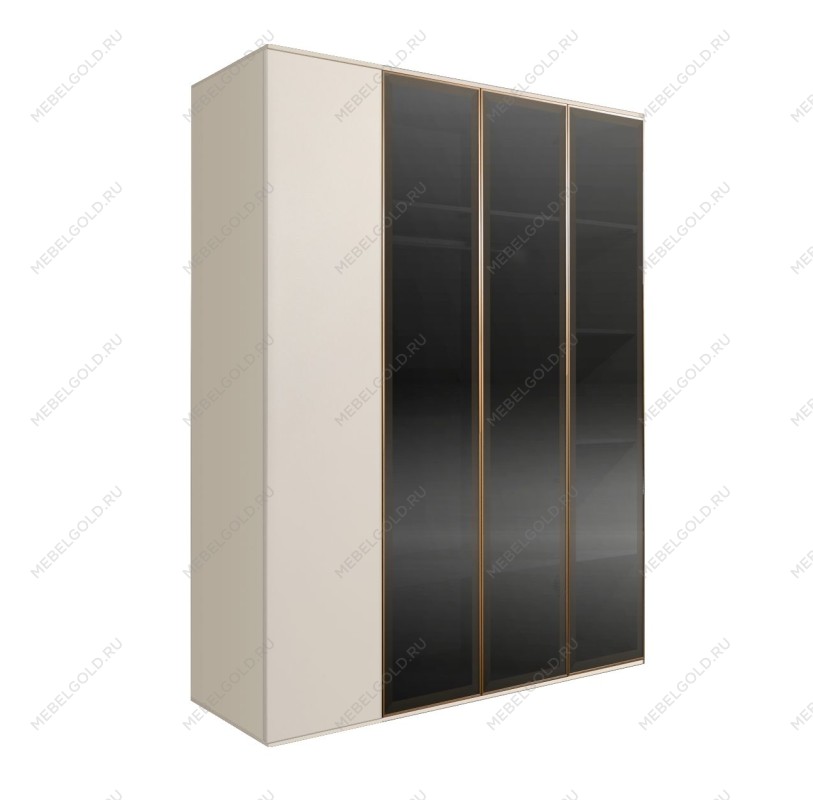 Шкаф 4-х дв. Bogemia Air (Слоновая кость/Золото) БМШ2/4(3)
