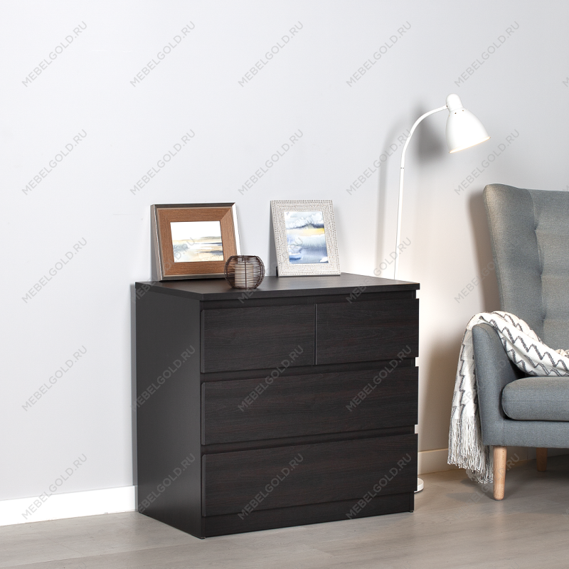 МАЛЬТА комод ИКЕА / IKEA 3 ящика 80х76 Дуб Венге | изображение 5