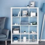 КАЛЛАКС / ФОРА Стеллаж ИКЕА / IKEA 12, широкий стеллаж с открытыми ячейками, тамбурат, цвет белый | изображение 4