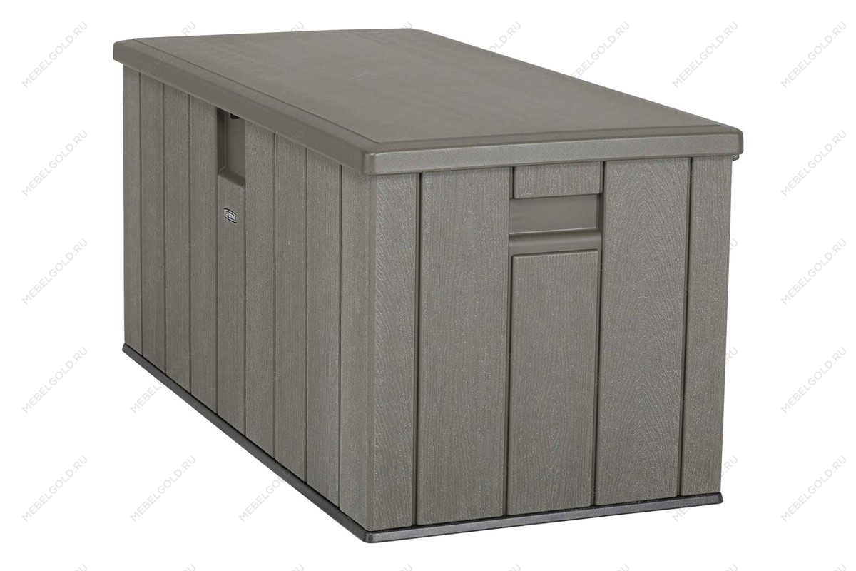 Сундук пластиковый WoodLook, 570 л, серый | изображение 4