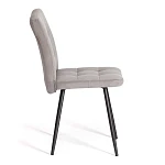 Стул обеденный Medeo, LT, флок, серый/черный, 29, 45х56х89 см | изображение 1