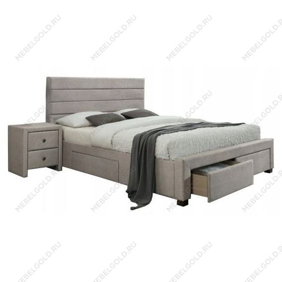 Кровать Halmar KAYLEON 160 (бежевый)