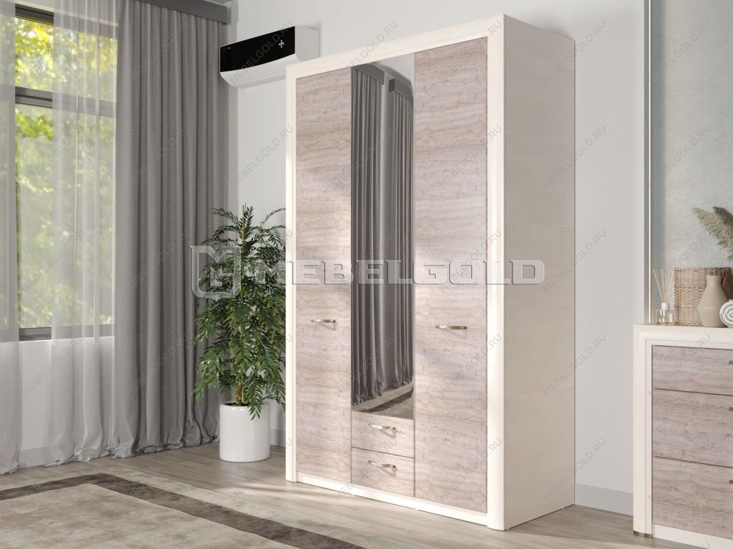 Шкаф 3-створчатый Оливия 3D2S | изображение 1