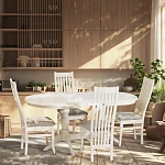 Стол COPPOLA, бук, мдф, 140+40x80x77см, Ivory white | изображение 16