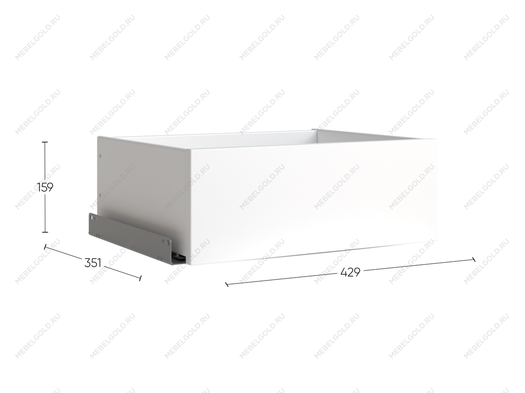 МАКС ящик выдвижной 50х36 серый