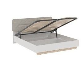 Кровать 1800 с темной мягкой вставкой NEW и подъемным механизмом, Аврора Дуб Мария/Кашемир