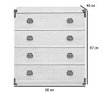 Комод Индиана JKOM4S/80 сосна каньон | изображение 8