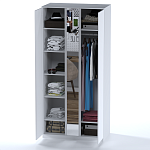 МАЛЬМ / VARMA Стор 105 шкаф распашной с зеркалом 222х105х57, белый | изображение 3