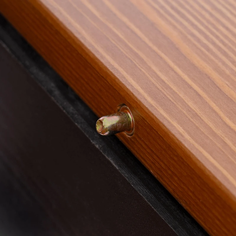 Стол Соната Люкс раздвижной/Sonata Lux extension table, массив сосны, антик/чёрный, 120-(150)х75х75 см | изображение 11