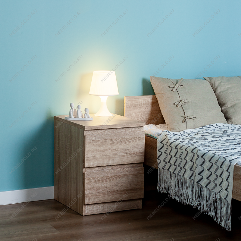 МАЛЬТА тумба ИКЕА / IKEA 2 ящика 40х54 сонома | изображение 5