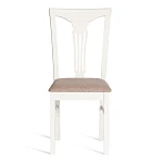 Стул - Гермес/Hermes, дерево гевея, 43х49х94см, Ivory white, ткань серая (TM-164) | изображение 4