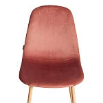 Стул BREEZE (mod. JSC-58), Велюр/металл, 44 х 53 х 86 см, Coral (коралловый) HLR44 / натуральный | изображение 5