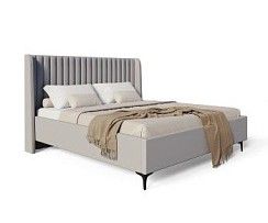 Кровать Стелла 180х200 светло серый камень