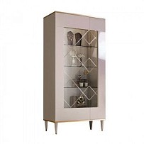 Лобня - Витрина двухстворчатая левая Римини (слоновая кость золото) РМВ2-2С