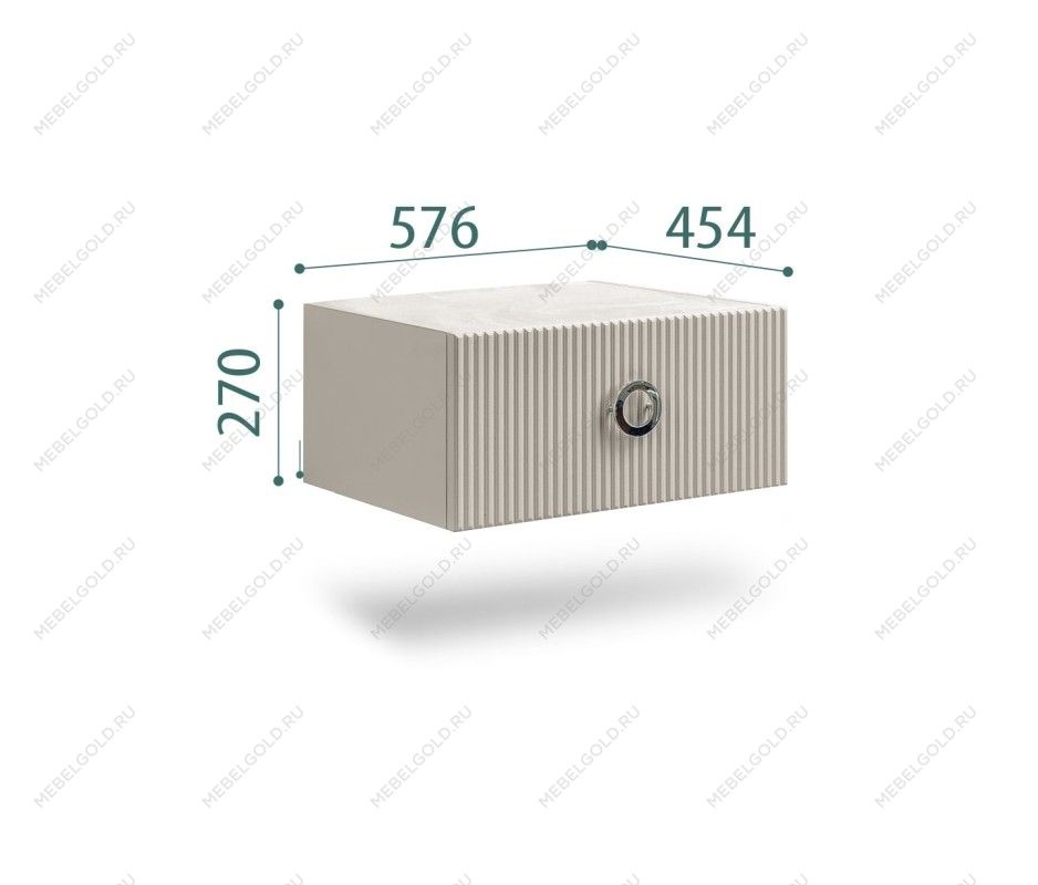 Тумба прикроватная Bogemia Fly Fillini (Шелк) (Novabuk/Хром) БМТП-1