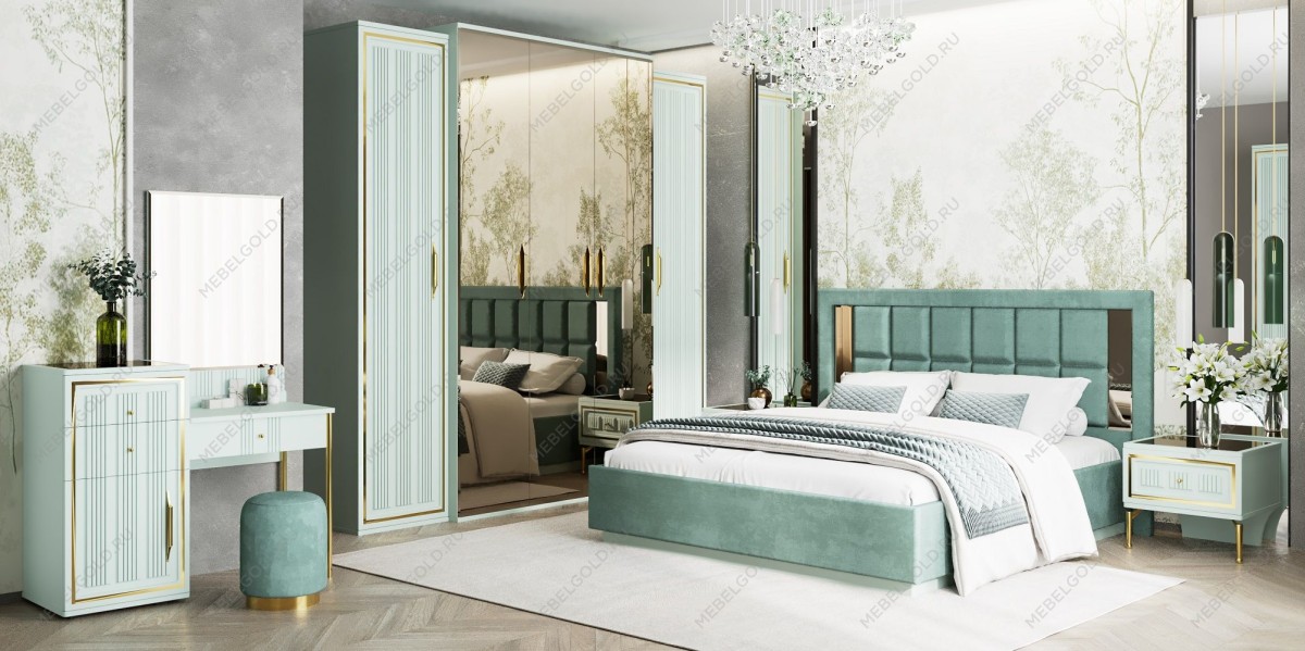 Шкаф Замира 5-дверный оливковый | изображение 3