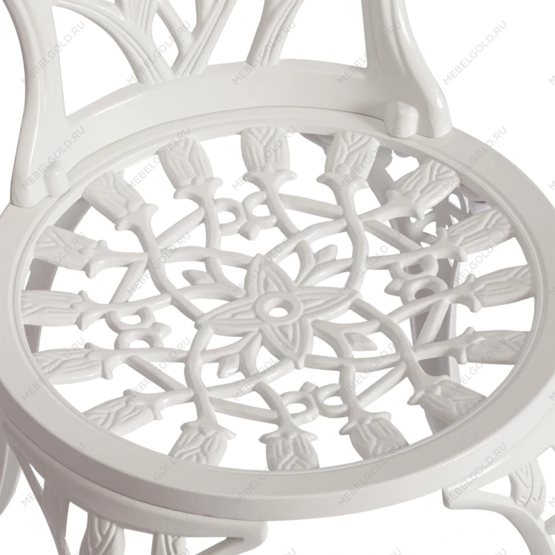 Комплект Secret De Maison Waltz of flowers (стол +2 стула), алюминиевый сплав, D60/H67, 52Х40Х89см, butter white | изображение 7