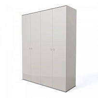 Шкаф 4-х дверный Римини (Слоновая кость/Серебро) РМШ2/4