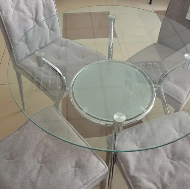 Стол обеденный Signal FINEZJA A 90 (стекло/хром) | изображение 4