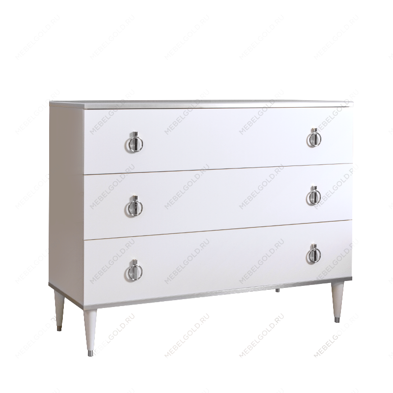Комод Римини (Белый/Серебро) РМКМ-1