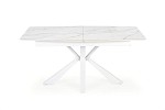 Стол обеденный Halmar VIVALDI 160 раскладной (белый мрамор/белый) | изображение 2
