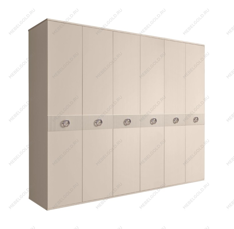 Шкаф 6-ти дв. Bogemia Fillini (Ваниль/Хром) БМШ2/6(Fi)