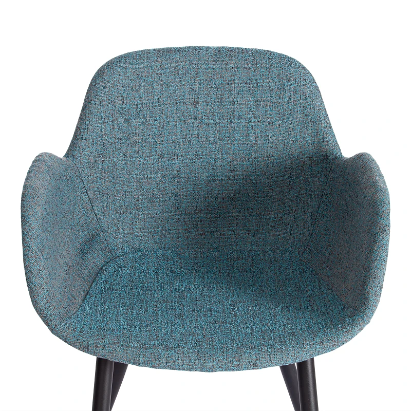 Кресло VALENTINO (mod. PC45-2)/1 шт. в упаковке, металл/экокожа/ткань, 55 х 58 х 81 см, Turquoise (бирюзовый)/Grey (серый)/чёрный | изображение 5