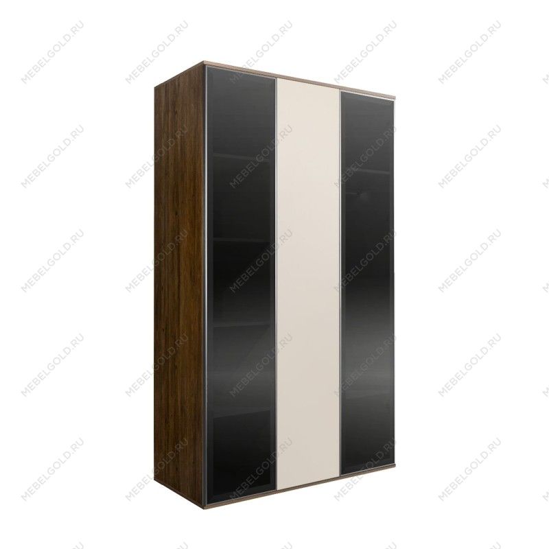 Шкаф 3-х дверный Bogemia Woodline Air (Слоновая кость/Серебро) БМШ2/3(2)