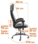 Кресло Arena metalBL, кож/зам, черный/черный карбон, 36-6/карбон черный | изображение 18