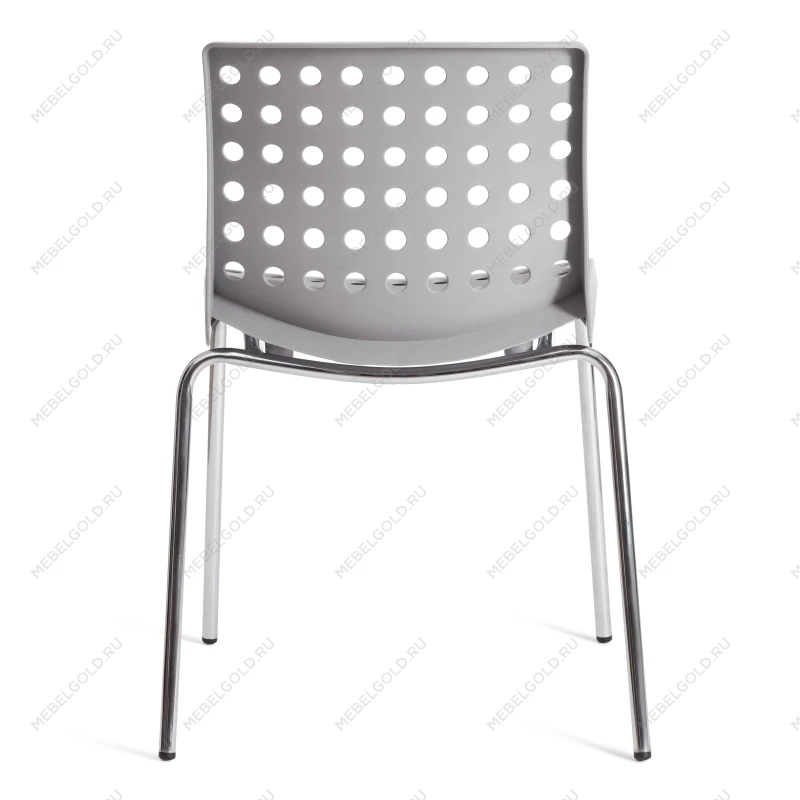 Стул SKALBERG (mod. C-084-A), металл/пластик, 46 х 56 х 79 см, Grey (серый) / Chrome (хром) | изображение 3