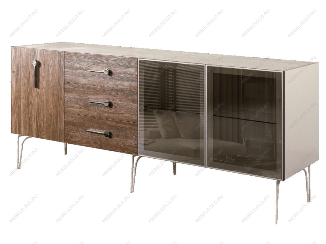 Комод 2.1м Bogemia Wood Wo (Слоновая кость) (Novabuk/Хром) БМКМ-5(Wo)[5][10]