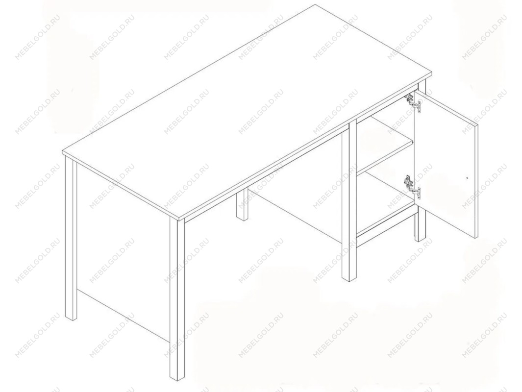 Стол письменный Лофт BIU/130 | изображение 3